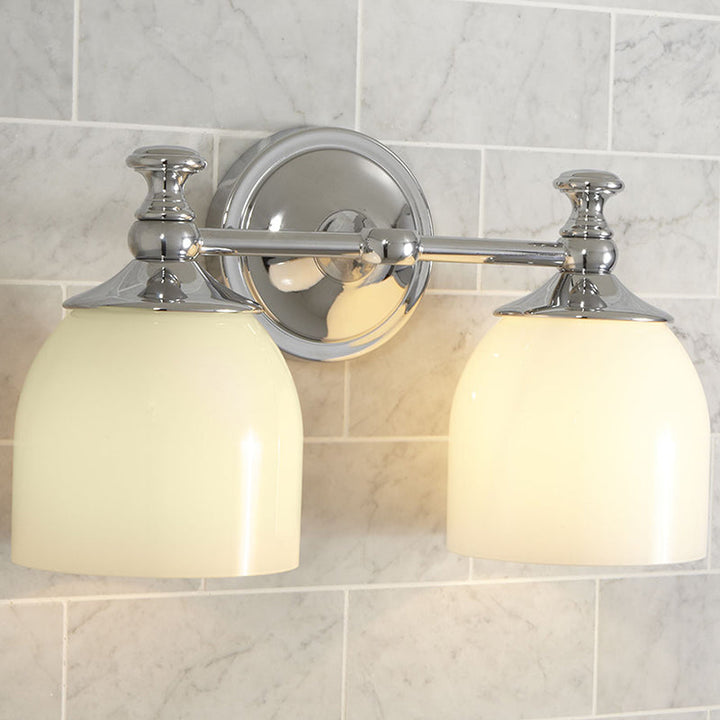 Lumen Sconce Mural Moderne Minimaliste à Bras Courts en Chrome Métal Verre - Neutralighting