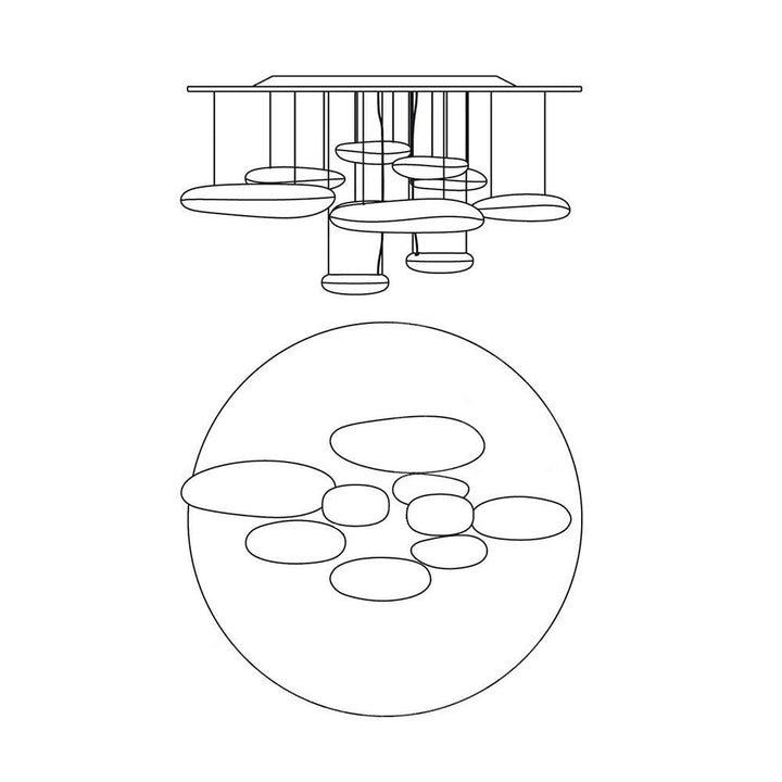 Lustra Plafonnier en Aluminium Galet - Neutralighting