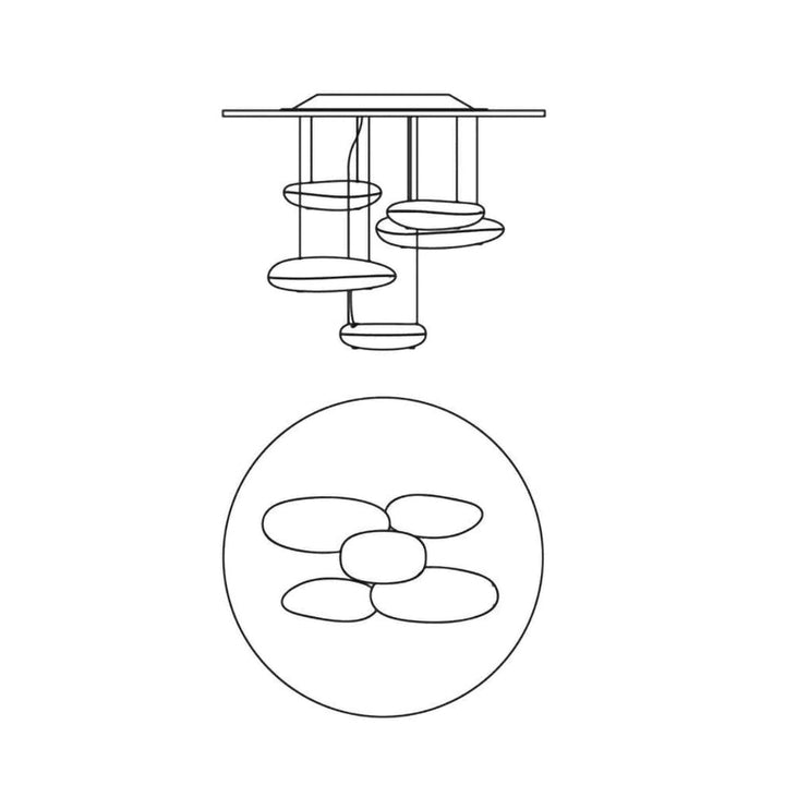 Lustra Plafonnier en Aluminium Galet - Neutralighting