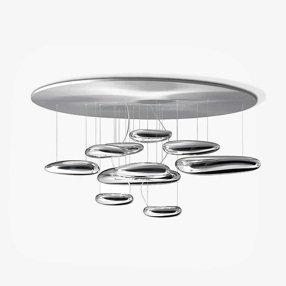 Lustra Verre 60cm Chrome LED 20W