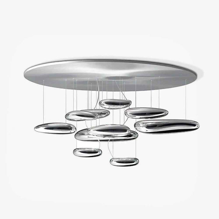 Lustra Verre 60cm Chrome LED 20W