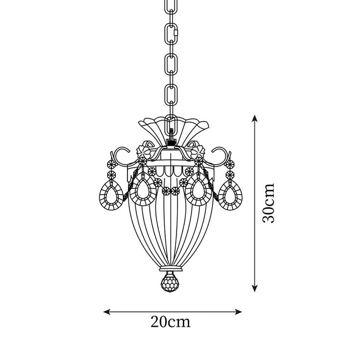 Lampe Pendante Glamour Vintage Gouttes de Cristal Accent Table à Manger - Neutralighting