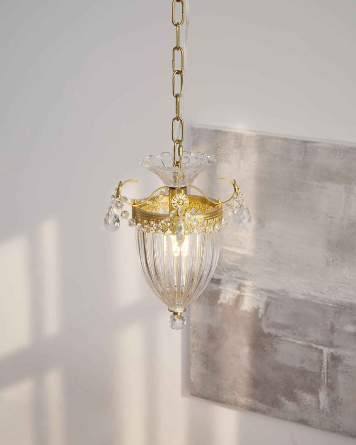 Lampe Pendante Glamour Vintage Gouttes de Cristal Accent Table à Manger - Neutralighting