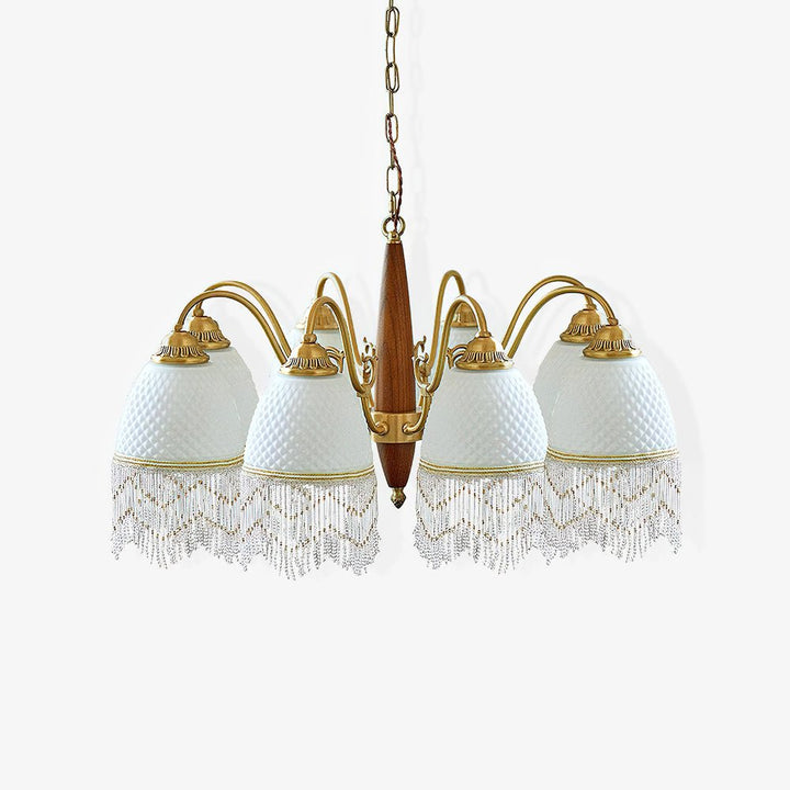 Aurora Lustre à Glands en Verre Vintage - Neutralighting