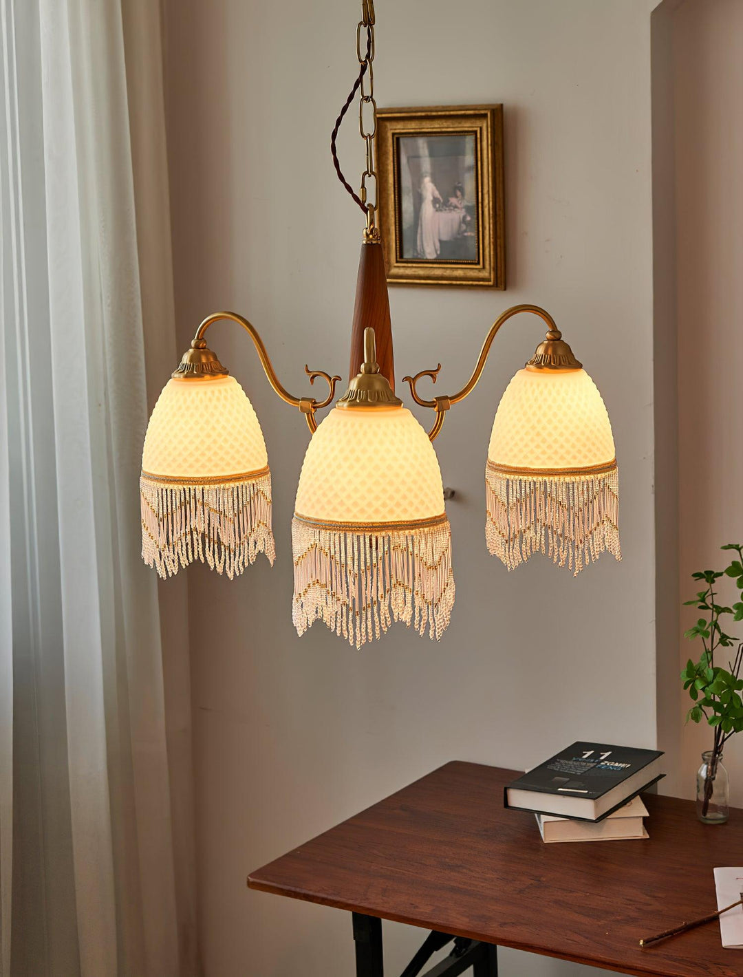 Aurora Lustre à Glands en Verre Vintage - Neutralighting