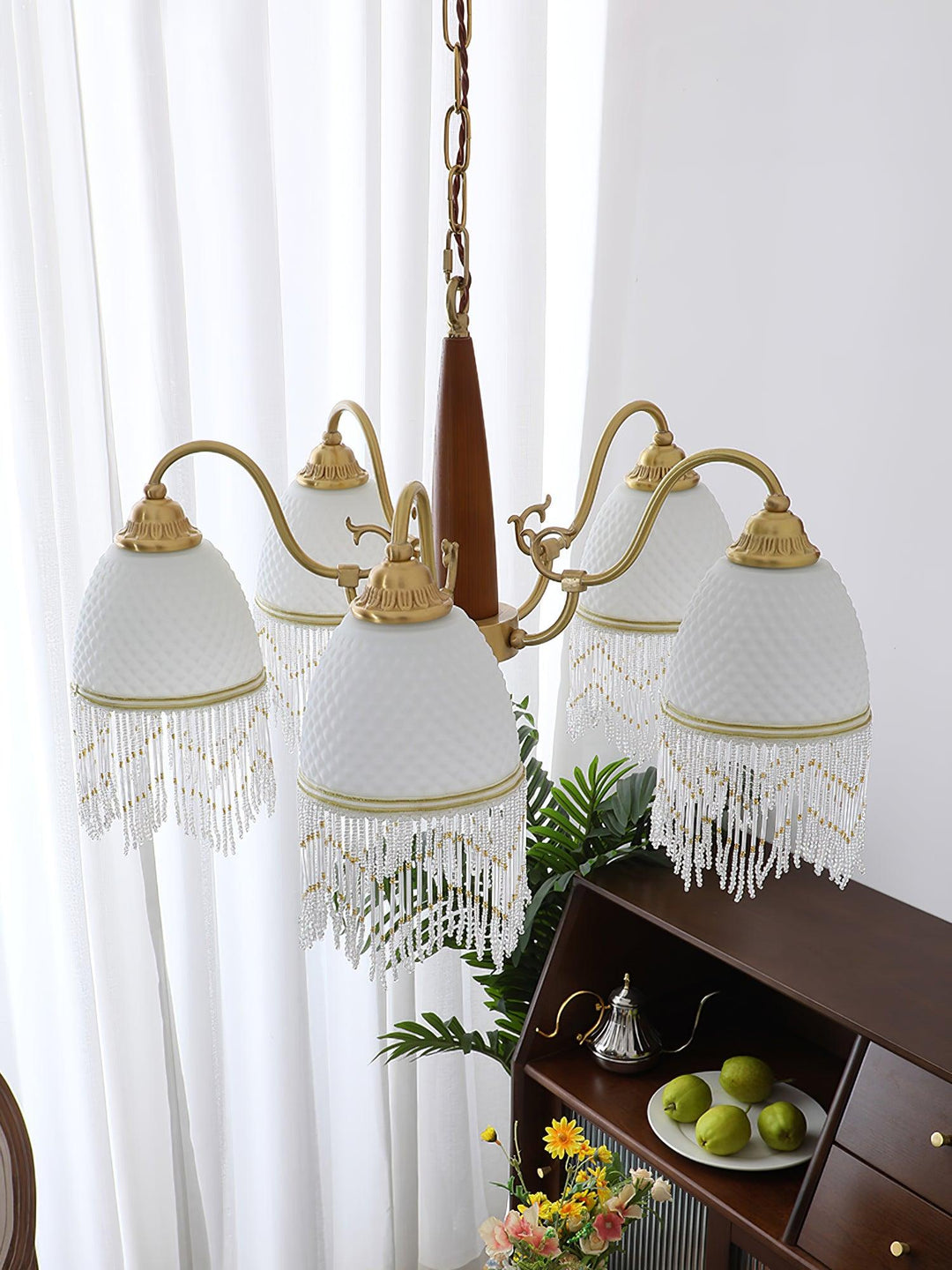 Aurora Lustre à Glands en Verre Vintage - Neutralighting
