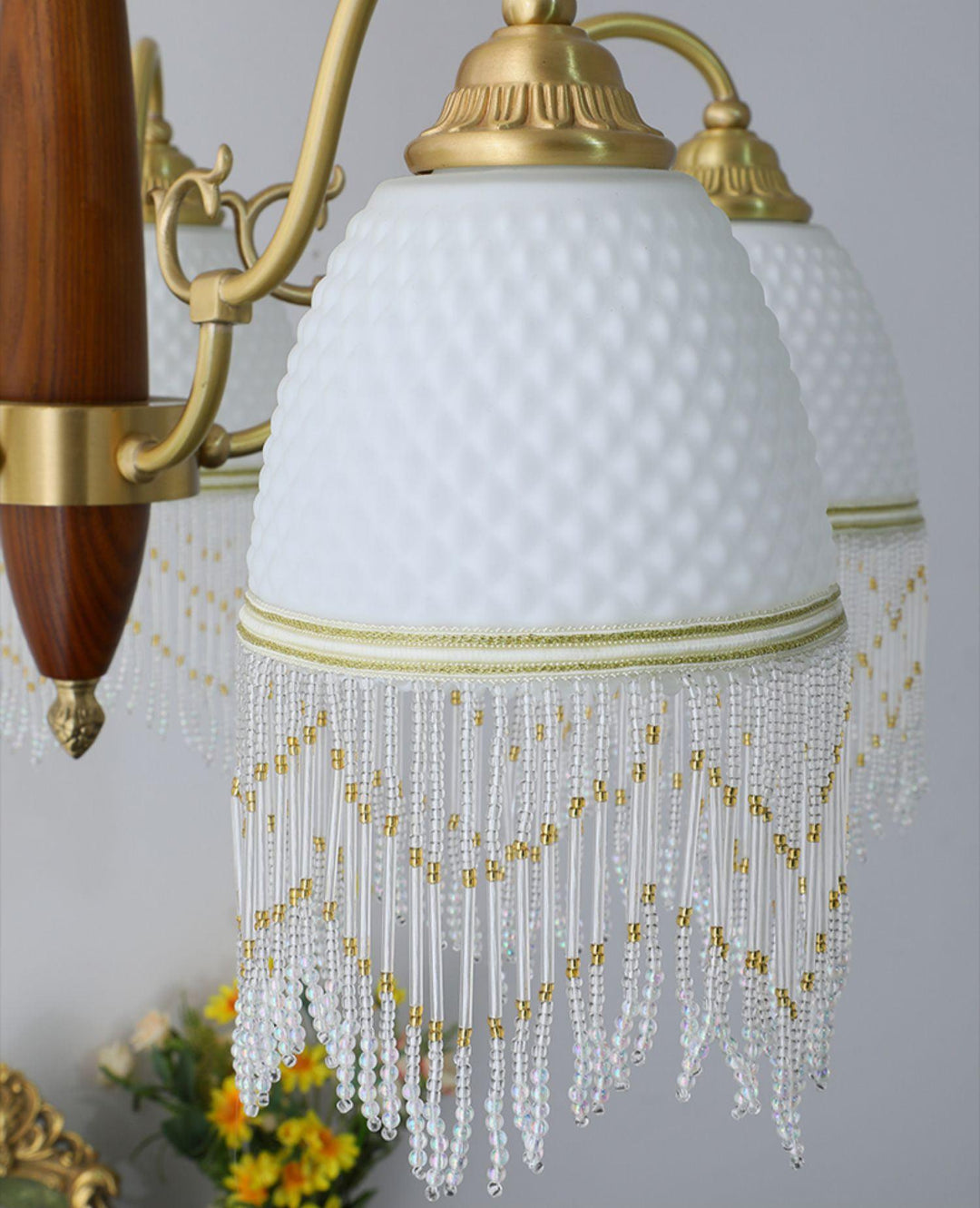 Aurora Lustre à Glands en Verre Vintage - Neutralighting