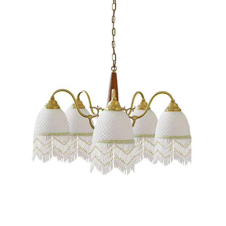 Aurora Lustre à Glands en Verre Vintage - Neutralighting