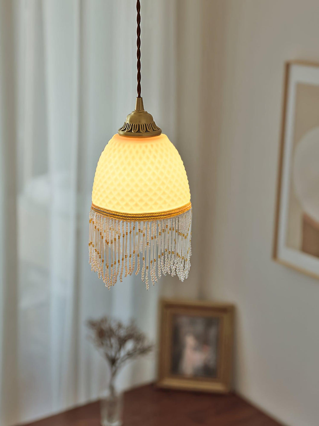 Mesh Lampe Pendante en Verre À Franges - Neutralighting