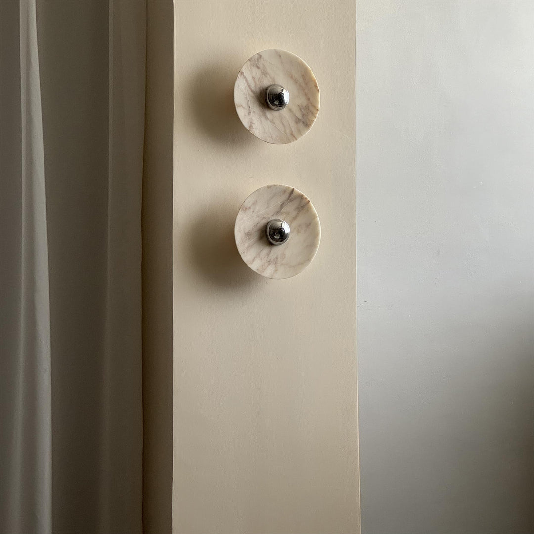 Alba Applique Murale en Chrome, Marbre et Métal Style Minimaliste Moderne - Neutralighting