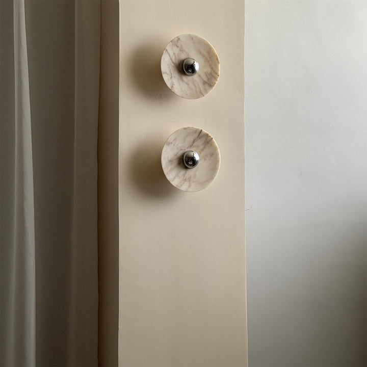 Alba Applique Murale en Chrome, Marbre et Métal Style Minimaliste Moderne - Neutralighting