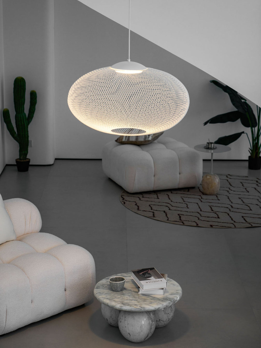 Lustra Suspension Lampe Maille Noire - Neutralighting