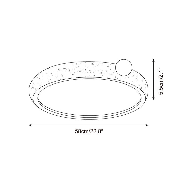 Ritta Plafonnier Rond Travertin Mignon - Neutralighting