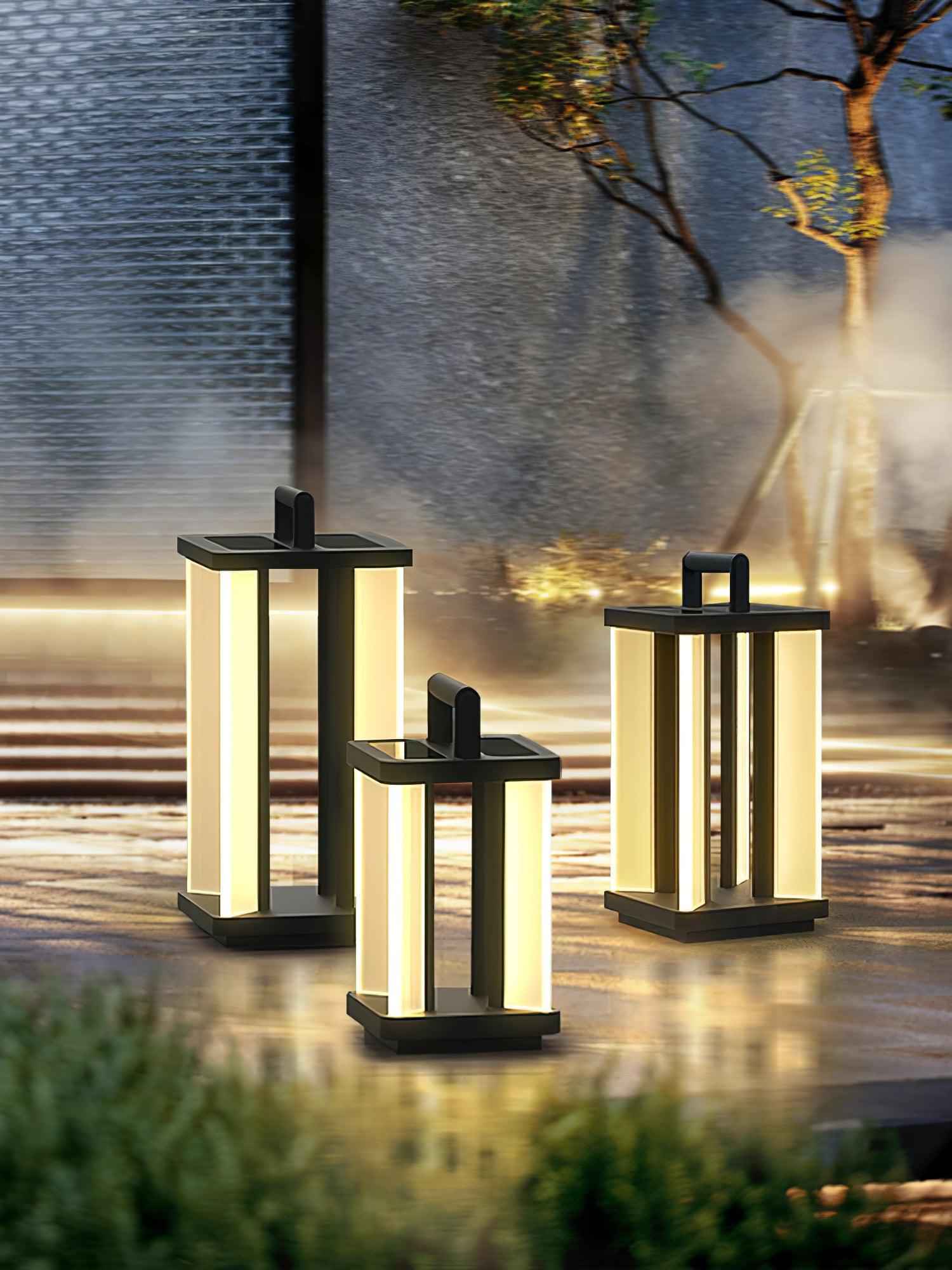 Agnes Métal 20cm Noir LED
