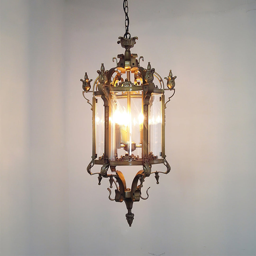 Ardorion Lustre Lanterne Métal Verre Luxe Vintage - Neutralighting