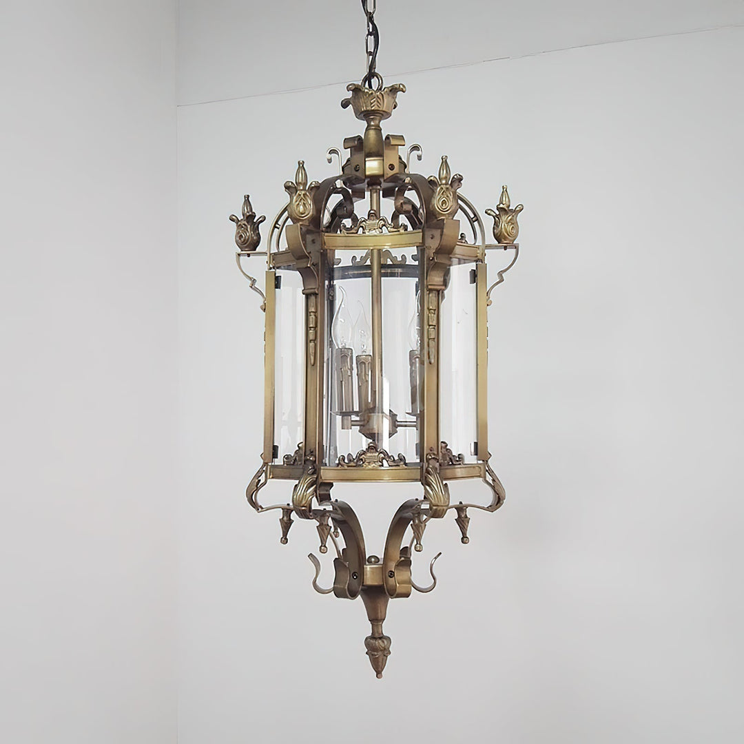 Ardorion Lustre Lanterne Métal Verre Luxe Vintage - Neutralighting
