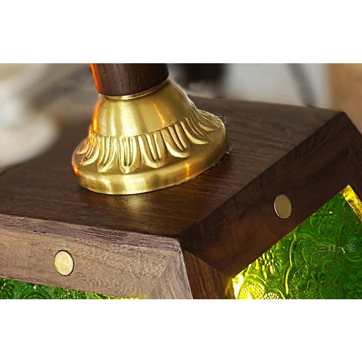 Alsorisra Lampe Suspension en Verre et Bois à Style Vintage - Neutralighting
