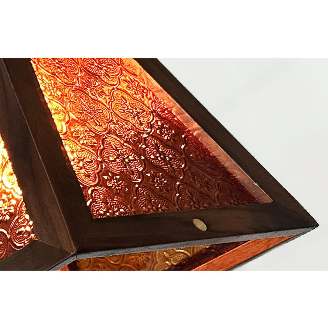 Alsorisra Lampe Suspension en Verre et Bois à Style Vintage - Neutralighting