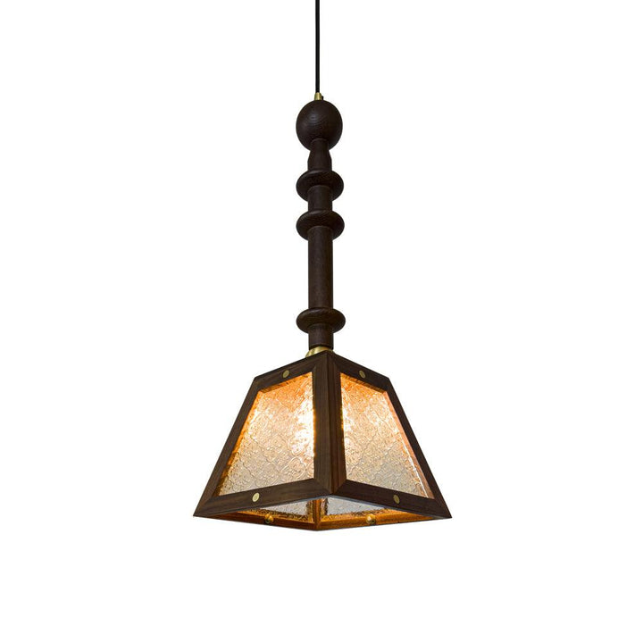 Alsorisra Lampe Suspension en Verre et Bois à Style Vintage - Neutralighting