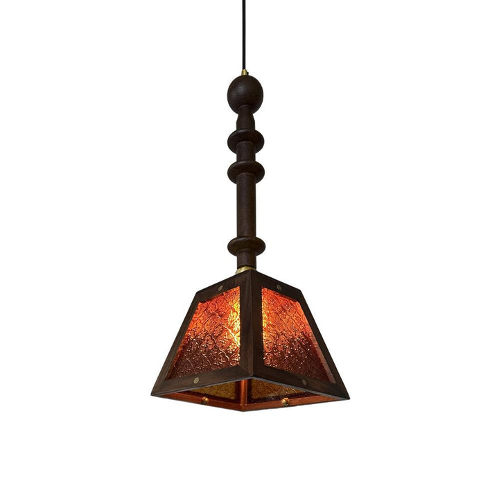 Alsorisra Lampe Suspension en Verre et Bois à Style Vintage - Neutralighting