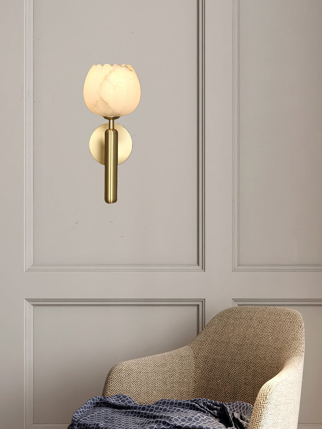 Orlaeila Applique Murale Laiton Albâtre Minimaliste Moderne - Neutralighting