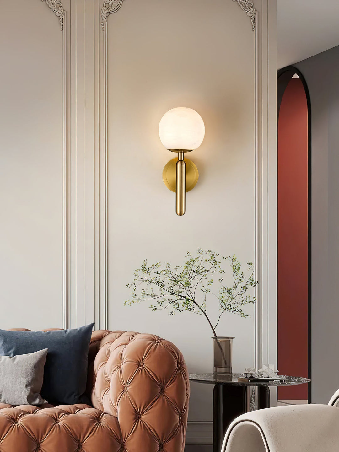 Orlaeila Applique Murale Laiton Albâtre Minimaliste Moderne - Neutralighting