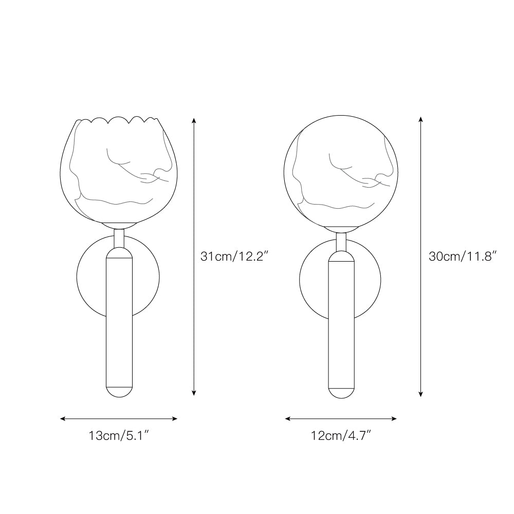 Orlaeila Applique Murale Laiton Albâtre Minimaliste Moderne - Neutralighting