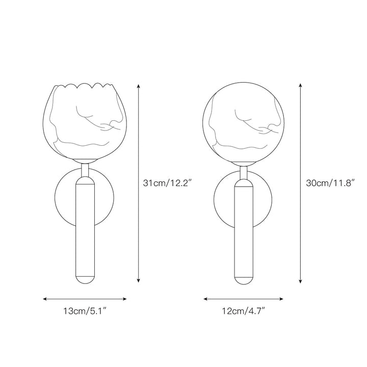 Orlaeila Applique Murale Laiton Albâtre Minimaliste Moderne - Neutralighting