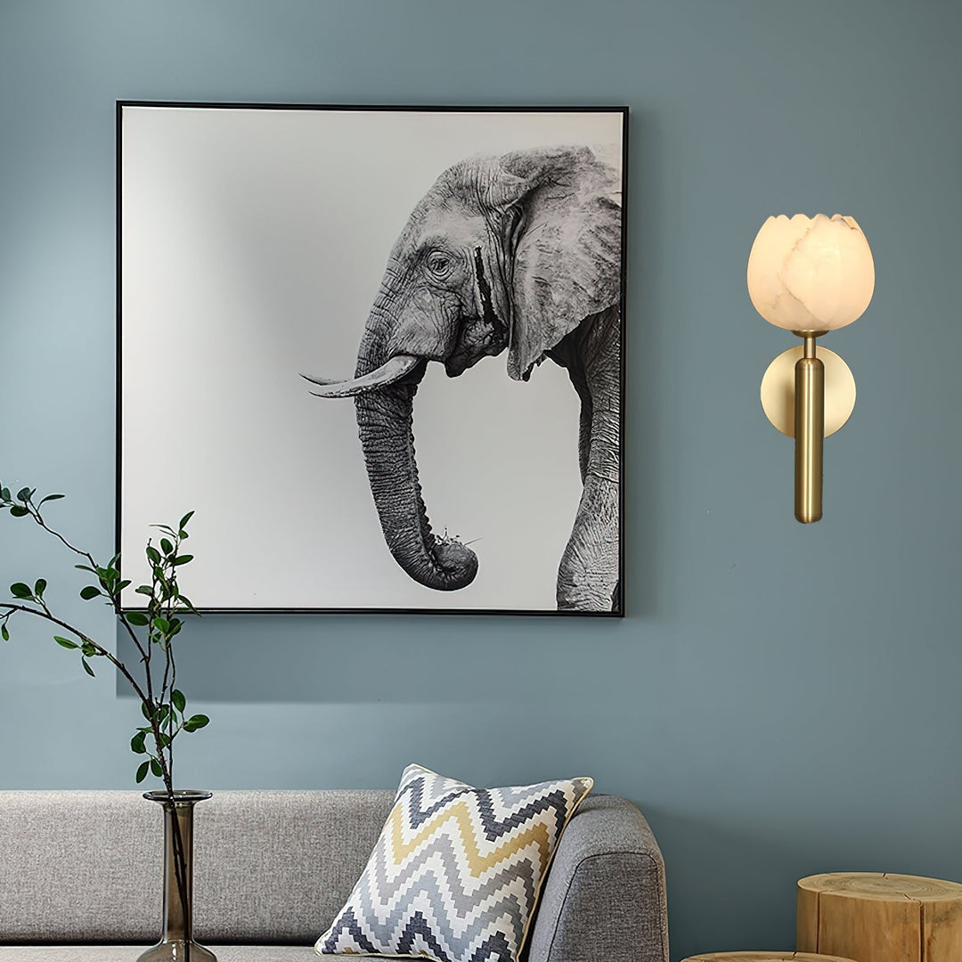 Orlaeila Applique Murale Laiton Albâtre Minimaliste Moderne - Neutralighting