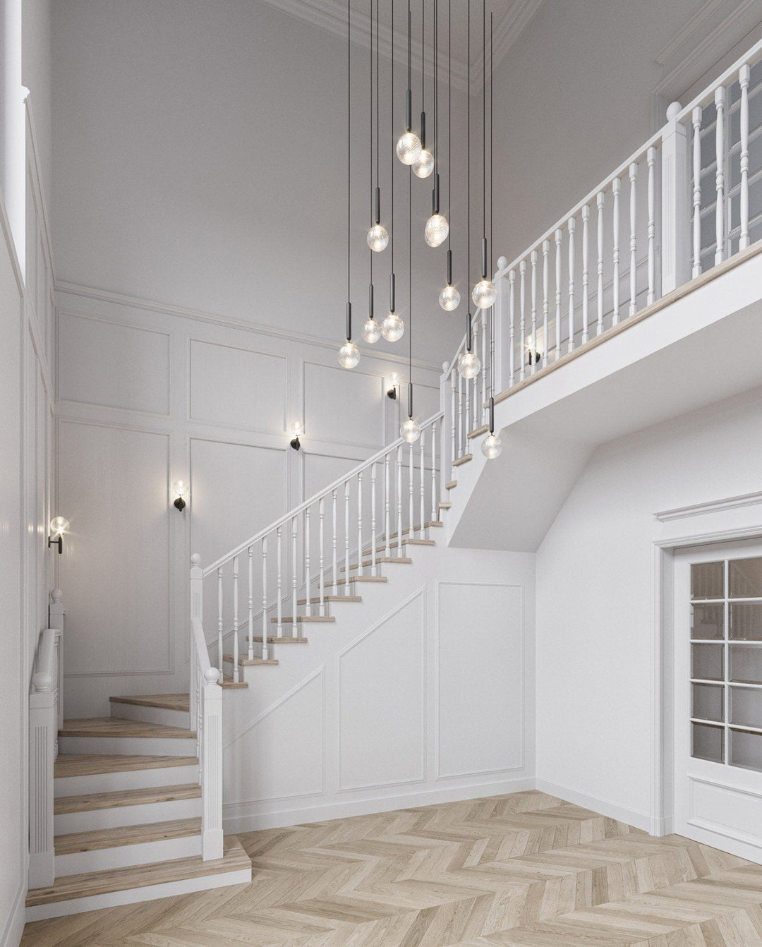 Calyxia Suspension Industrielle Classique en Verre - Neutralighting