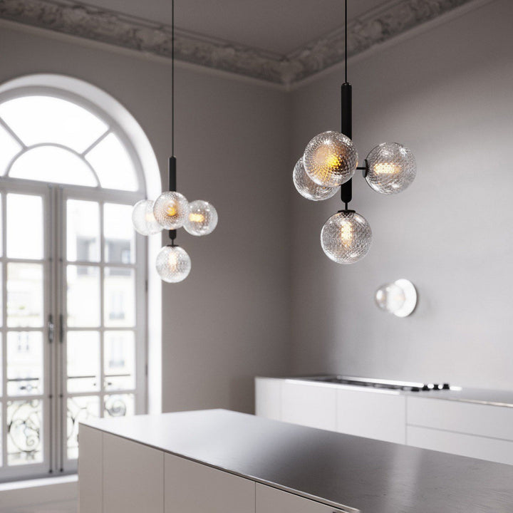 Calyxia Suspension Industrielle Classique en Verre - Neutralighting