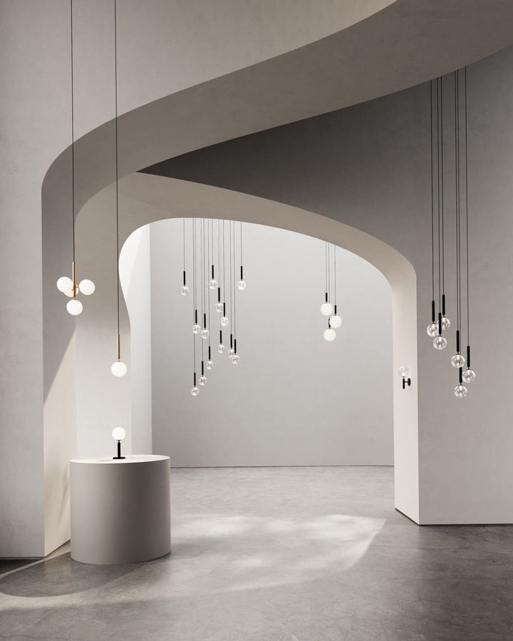 Calyxia Suspension Industrielle Classique en Verre - Neutralighting