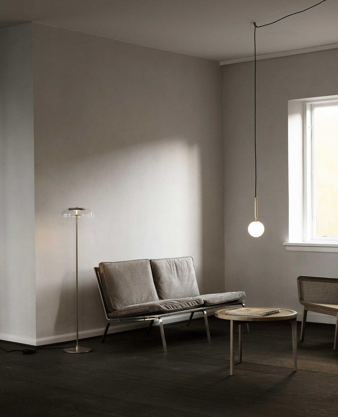 Azorila Suspension moderne minimaliste en laiton et verre - Neutralighting