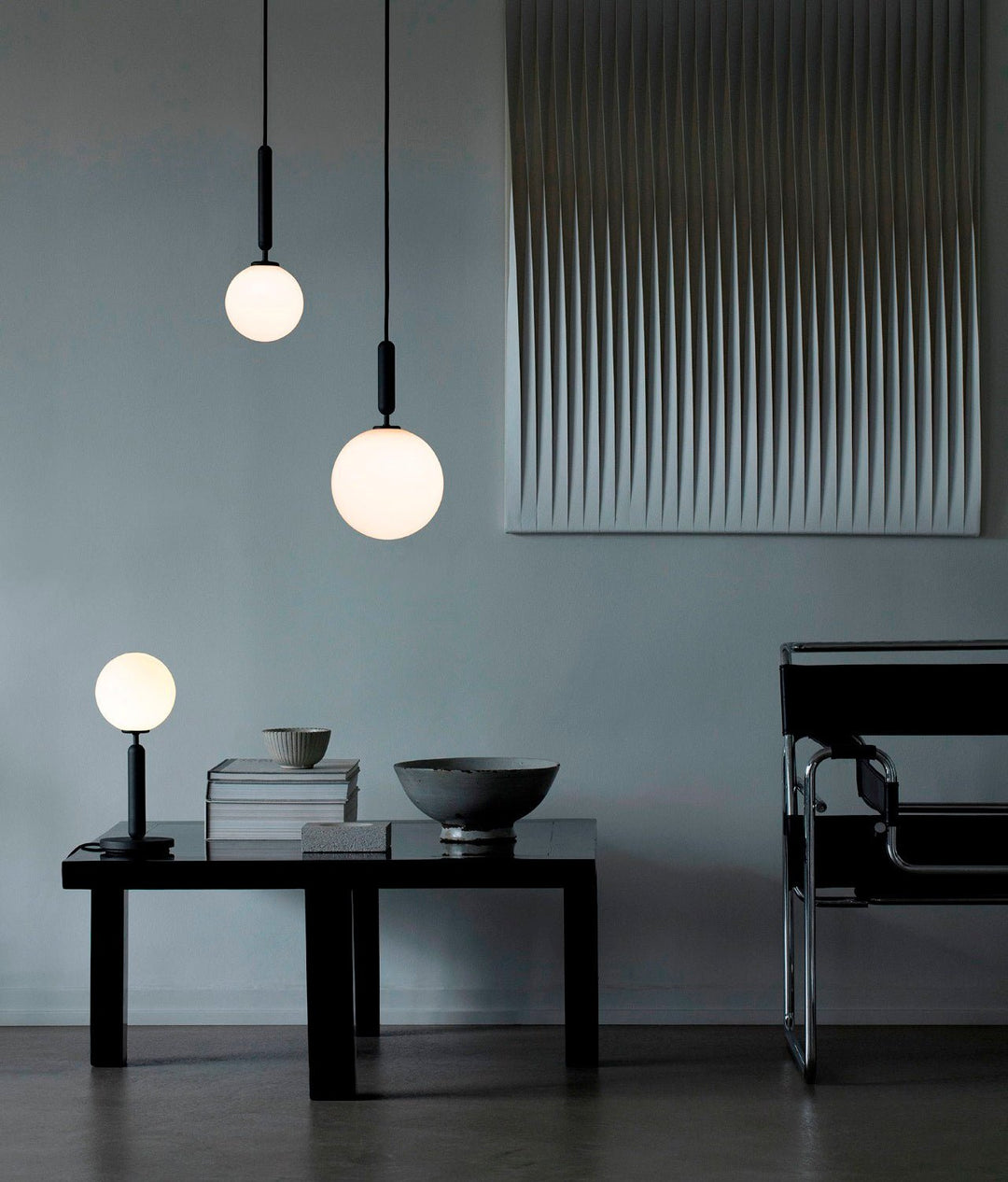 Azorila Suspension moderne minimaliste en laiton et verre - Neutralighting