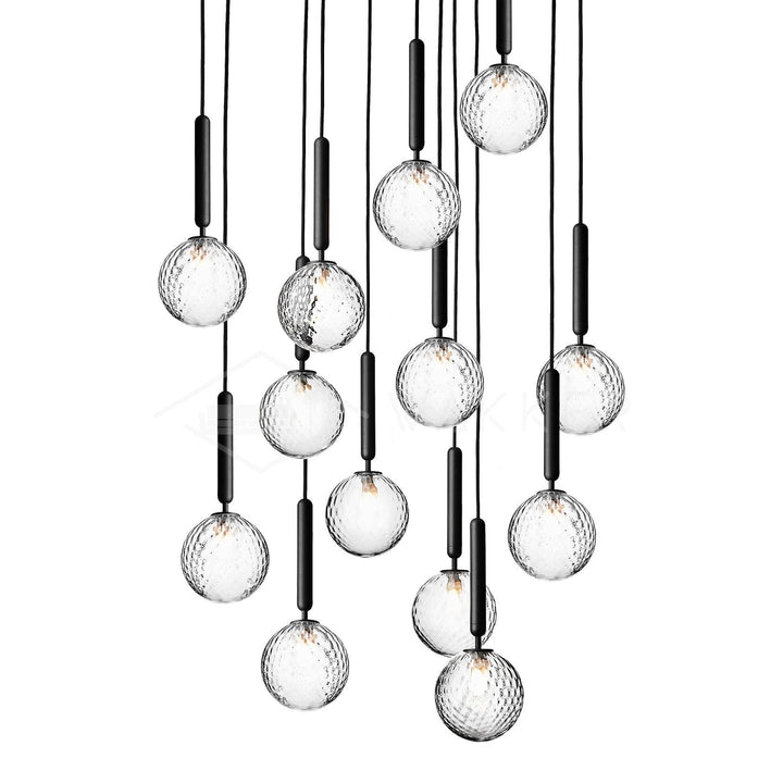 Calyxia Suspension Industrielle Classique en Verre - Neutralighting
