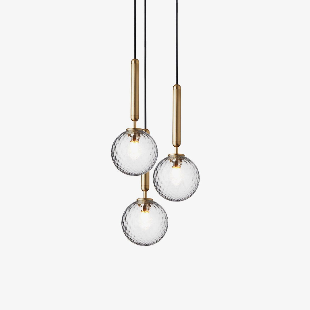 Azorila Suspension moderne minimaliste en laiton et verre - Neutralighting