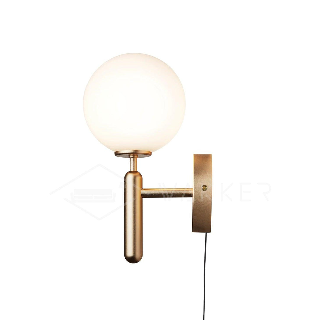 Lustra Wall Lamp Plug In Glass Globe Nordic - Neutralighting