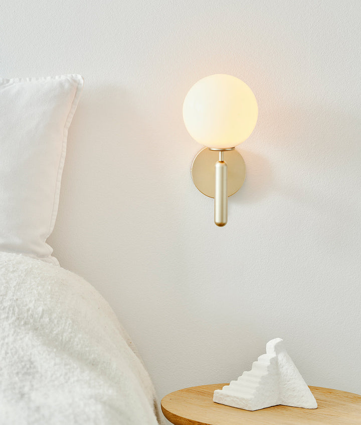 Lustra Wall Lamp Plug In Glass Globe Nordic - Neutralighting