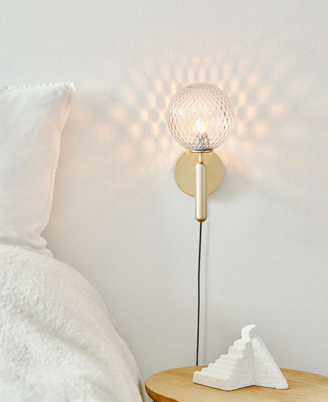 Lustra Wall Lamp Plug In Glass Globe Nordic - Neutralighting