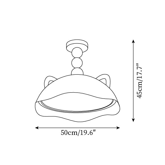 Miki Lumière de Plafond Oreilles de Chat Orbes Brillants Ludiques - Neutralighting