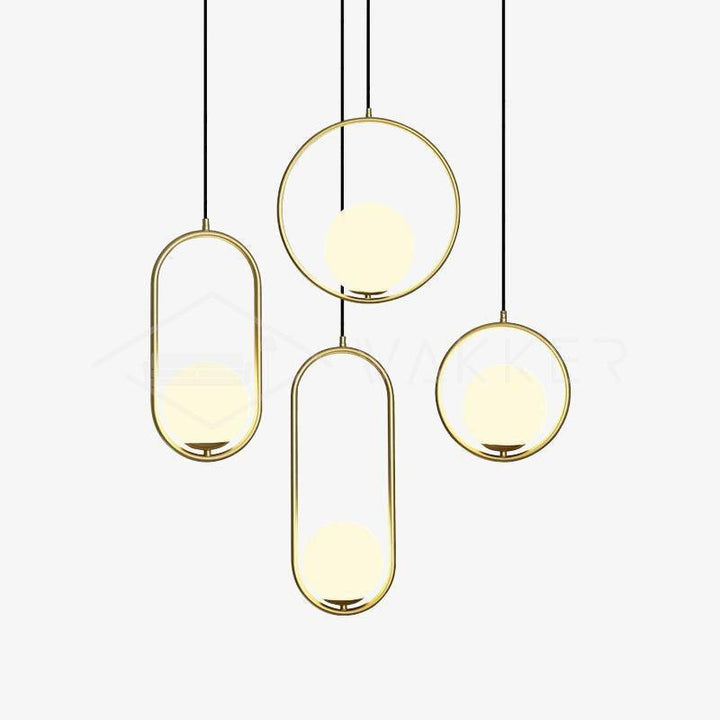 Lustra Lampe Pendante Anneau Moderne en Laiton - Neutralighting
