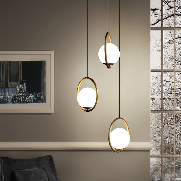 Ellipse Suspension Contemporaine en Laiton - Neutralighting