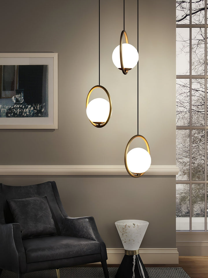 Ellipse Suspension Contemporaine en Laiton - Neutralighting