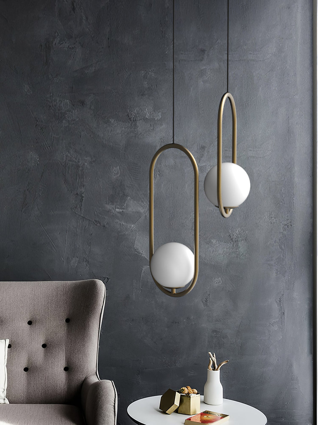 Ellipse Suspension Contemporaine en Laiton - Neutralighting