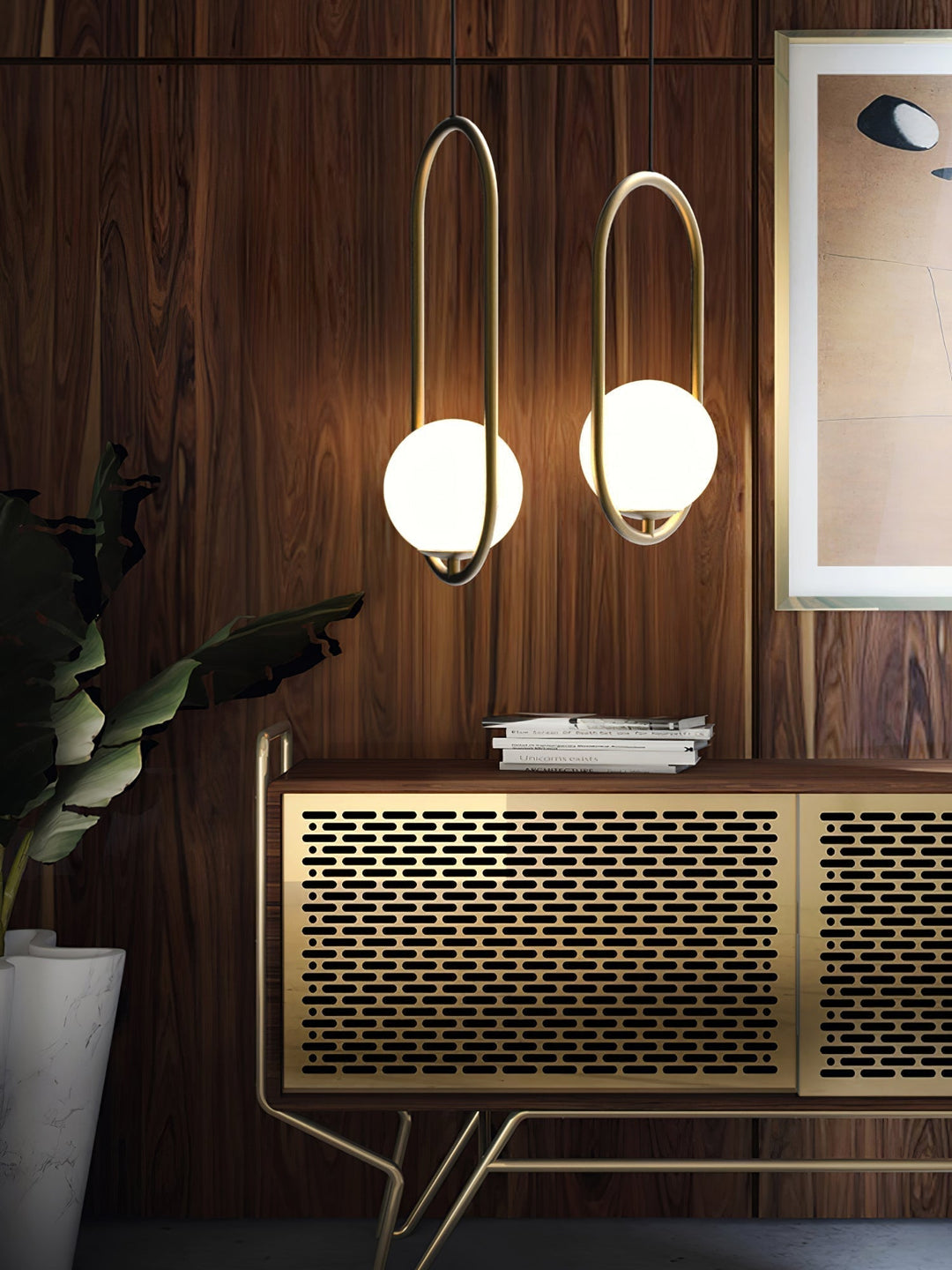Ellipse Suspension Contemporaine en Laiton - Neutralighting