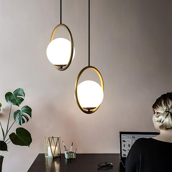 Ellipse Suspension Contemporaine en Laiton - Neutralighting