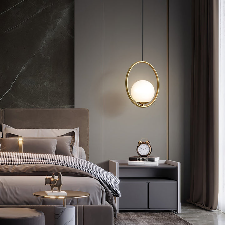Lustra Lampe Pendante Anneau Moderne en Laiton - Neutralighting