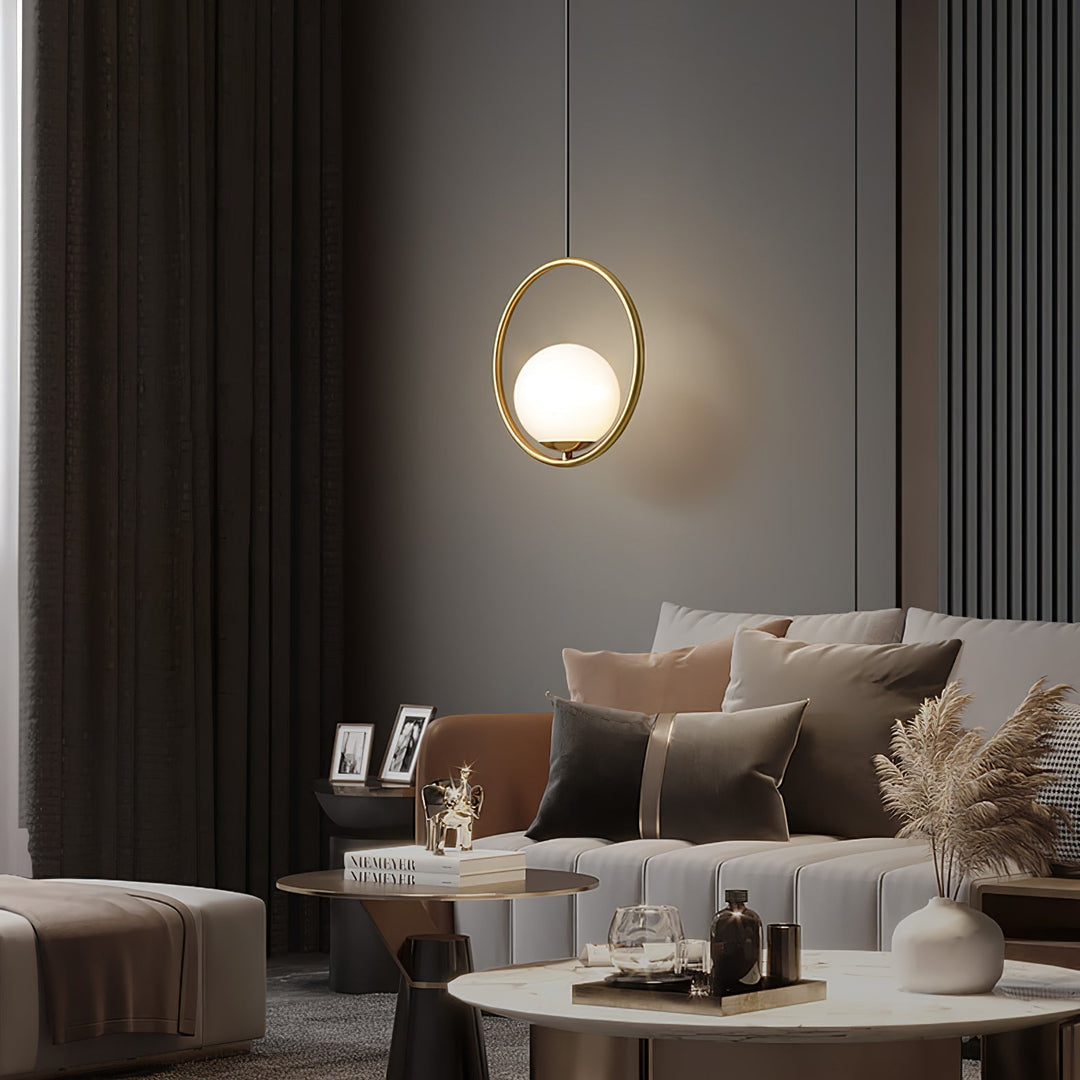 Ellipse Suspension Contemporaine en Laiton - Neutralighting