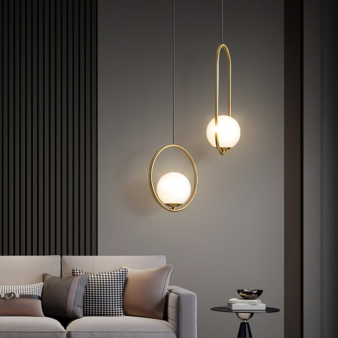 Ellipse Suspension Contemporaine en Laiton - Neutralighting