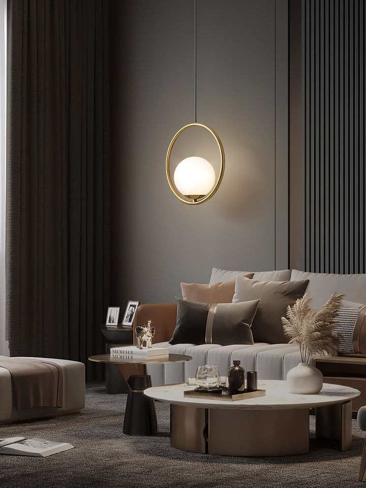 Lustra Lampe Pendante Anneau Moderne en Laiton - Neutralighting